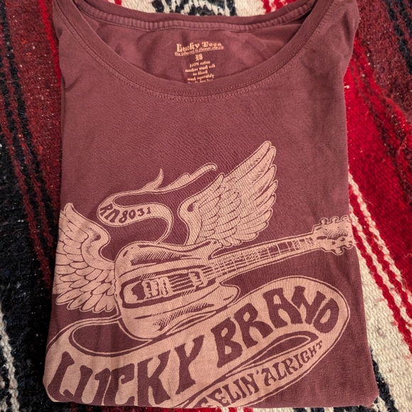 Women's Lucky Brand xs rocker Tshirt - Picture 4 of 5